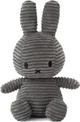 Obrázok produktu pre Plyšová figúrka Miffy Cord (antracitová, 33 cm) Plyšová hračka králik