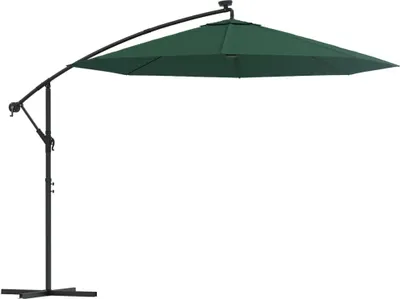 Produktbild von vidaXL Sonnenschirm Ampelschirm mit LED-Beleuchtung 300 cm Metallmast