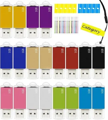Obrázok produktu pre Sada USB pamäťových diskov, 20 kusov, kapacita 1 GB