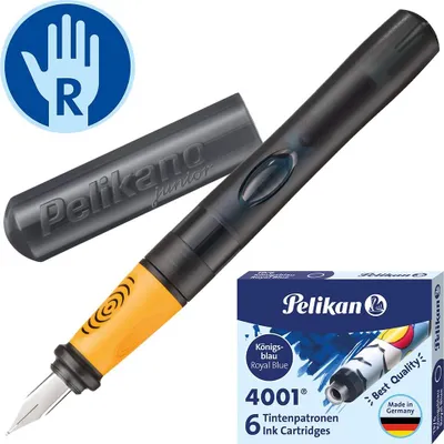 Produktbild von Pelikan Pelikano Junior Schreiblernfüller Set P67A anthrazit