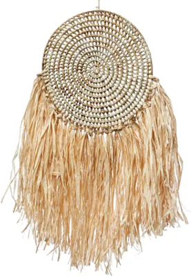 Produktbild von Boho-Wanddeko aus Raffia, in vielen Größen & Ausführungen erhältlich | Boho-Raffia-Deko, Farbe:Boho Wanddeko 35x80cm