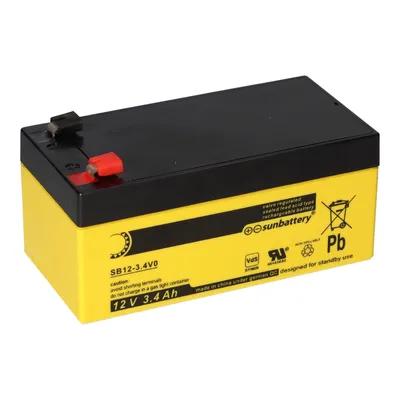 Image de SUN Battery SB12-3.4V0 Batterie AGM 12V 3,4Ah au plomb avec VDS