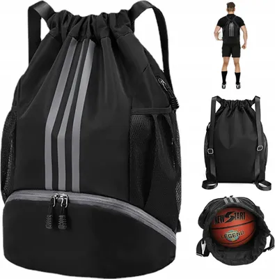 Produktbild von Sportrucksack mit Kordelzug, wasserdichte Tasche mit Schuhfach unten