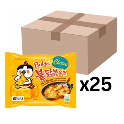 Produktbild von 25er-Pack Samyang Buldak Hot Chicken Ramen Cheese 140g