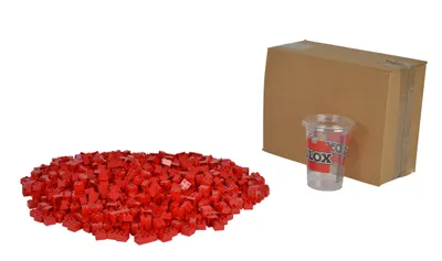 Produktbild von Simba Blox, 1000 rote Bausteine für Kinder ab 3 Jahren, 4er Steine, im Karton, vollkompatibel mit vielen anderen Herstellern