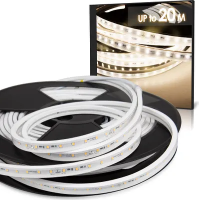 Produktbild von LED Strip RIVO Neutralweiß (4000k) CRI92 192W 20 Meter 24V IP65