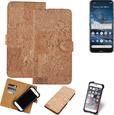 Produktbild von K-S-Trade Hülle kompatibel mit Nokia 8.3 5G  Kork Handyhülle Cover  Schutzhülle TPU Case Bumper in Hellbraun, (1x)