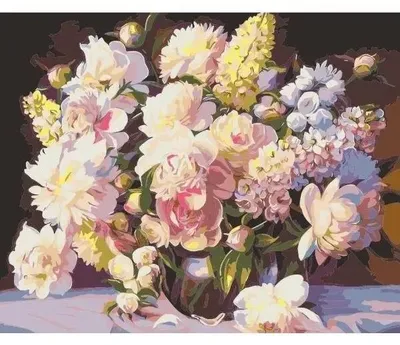 Produktbild von Malen nach Zahlen – 40 x 50 cm Blumenstrauß – Titanum