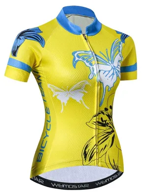 Image de T-shirts de cyclisme pour femmes - Manches courtes - Maillots de VTT