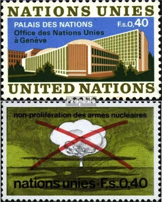 Produktbild von Briefmarken UNO - Genf 1972 Mi 22,23 (kompl.Ausg.) gestempelt Sondermarken