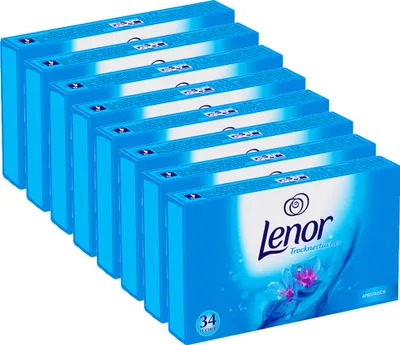 Produktbild von 8 Packungen Lenor Trocknertücher Aprilfrisch Textilerfrischer 8 x 34 Tücher