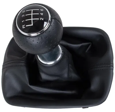 Image de Audi A6 C6 04-11 Pommeau de levier de vitesses noir + soufflets de levier de vitesses noirs