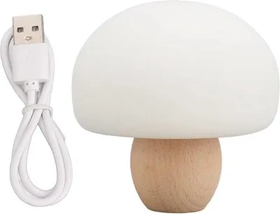 Image de Lampe à lumière chaude, en silicone, inclinable, à intensité variable, rechargeable, lampe de chevet, idée cadeau