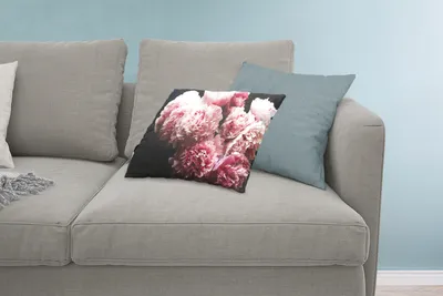 Produktbild von MuchoWow® Zierkissen Sofakissen Wohnzimmer Dekokissen 60x40 cm Blumenstrauß aus rosa Pfingstrosen - Kopfkissen - Polster mit Foto