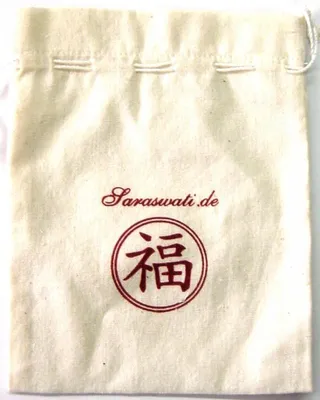 Produktbild von Baumwollsäckchen "Happiness" 3er Set natur 14x17cm