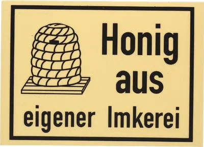 Produktbild von Werbeschild "Honig aus eigener Imkerei" Größe 20 x 15 cm