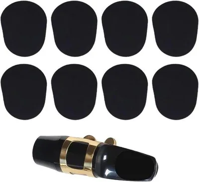 Immagine prodotto di Set di bocchini ovali per sassofono e clarinetto - Set da 8 pezzi - 08 mm - Nero - Gomma ovale - Per principianti e musicisti esperti - Accessori per strumenti musicali
