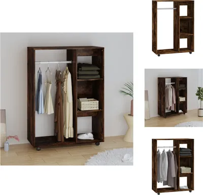 Produktbild von vidaXL Kleiderschrank Räuchereiche 80x40x110 cm Holzwerkstoff -  Kleiderschränke