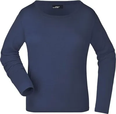 Produktbild von Langarm T-Shirt aus Single-Jersey navy, Gr. S