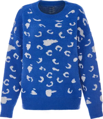 Image de Pull en maille ebeeza pour femme - bleu roi, M