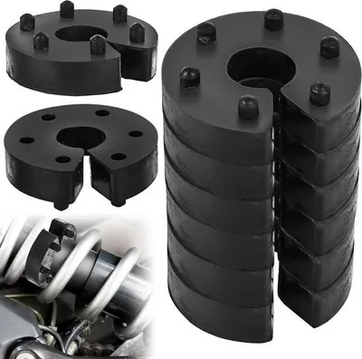 Obrázok produktu pre sada 8 obmedzovačov zdvihu pruženia - 16 mm univerzálny - 6-cestné polohovanie - VA alebo HA - auto - obmedzovač zdvihu pruženia - zásuvná spona - náhradná spona - vozidlá .