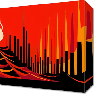 Produktbild von Bild 30x30cm Urban Blutfeuer