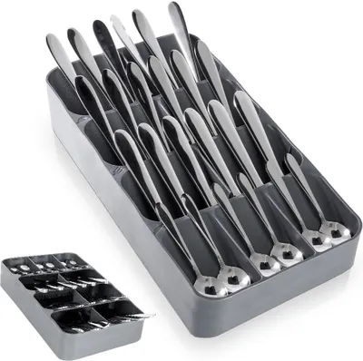 Produktbild von Vilde Schubladeneinsatz | Schubladen-Organizer für die Küche | Besteckkasten für Löffel Messer Gabel weiß aus Kunststoff
