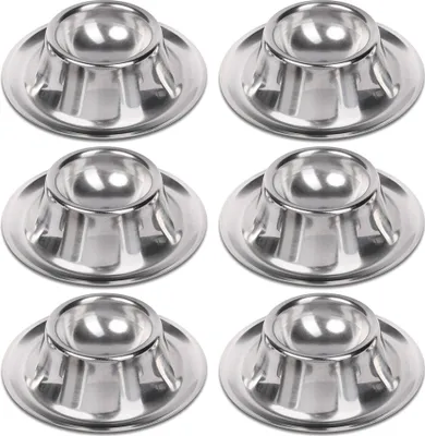 Produktbild von Schramm® 6 Stück Edelstahl Eierbecher Eierhalter stapelbar Eier Becher Egg Cup Eierständer Ständer 4 Personen Gastro Qualität