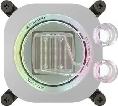 Produktbild von CPU Wasserkühler, Corsair XC7 ELITE WHITE, Sockel 1700 AM5 AM4, Kupfer Nickel, 462g