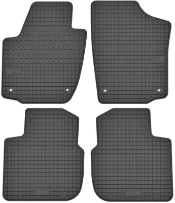 Immagine prodotto di Tappetini in gomma adatti per Seat Toledo IV (dal 2012) Set di tappetini in gomma neri + tappo
