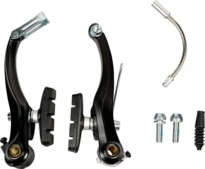 Immagine prodotto di Freno per bicicletta Zündapp Z101 V-Brake in alluminio con pastiglie, freno a pattino, verde, per e-bike e biciclette pieghevoli