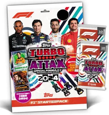 Produktbild von Topps Turbo Attax Karten Formula 1 - 2024 - 1 Starter + 2 Booster Sammelkarten