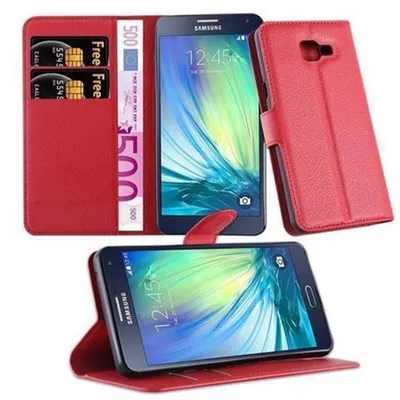 Obrázok produktu pre Cadorabo puzdro pre Samsung Galaxy A5 2016 ochranné puzdro v červenej farbe puzdro na mobilný telefón kryt magnetické zatváranie