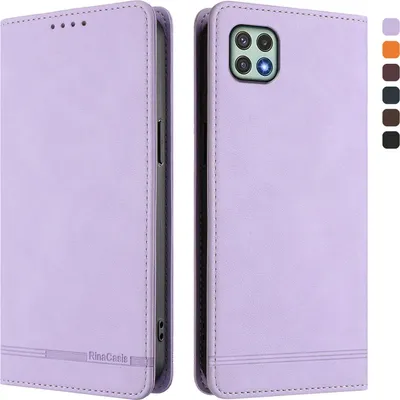 Obrázek produktu pro Pouzdro pro Samsung Galaxy A22 5G, retroPolyuretankožené flip pouzdro s stojánkem a přihrádkami na karty Fialový