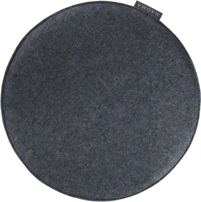 Produktbild von MAGMA Heimtex - Poduszka na krzesło AVARO okrągła - antracyt - DM: 35 cm x H: 2 cm - imitacja filcu/poliester