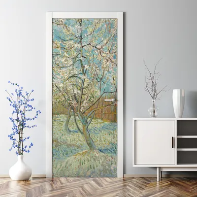 Produktbild von Dekorative Türposter selbstklebend Wandaufkleber Türaufkleber Frühlingsbaumkunst 77 x 200 cm