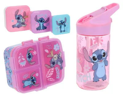 Image de Ensemble repas Lilo & Stitch : boîte à lunch, boîte à goûter et gourde