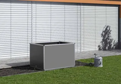 Produktbild von KGT Aluminium-Hochbeet "210" silber 2,05 x 0,91 x 0,77 m (L x B x H)