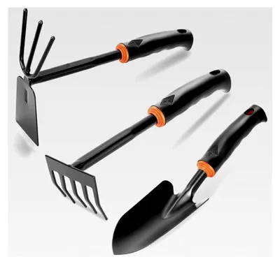 Produktbild von Gartenwerkzeug-Set, 3-teiliges rostfreies Gartenset