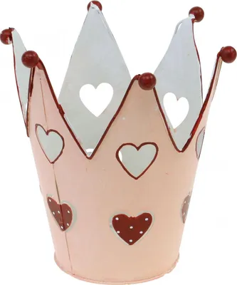 Produktbild von Dekokrone Metall, Windlicht, Übertopf Herz Valentinstag Deko