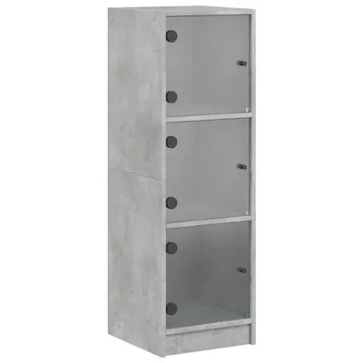 Produktbild von Highboard mit Glastüren Betongrau 35x37x109 cm