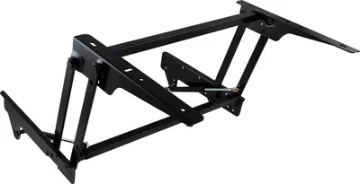 Produktbild von Tischplattenhochschwenkbeschlag B04-5B, Tischbeschlag Tischplatte Anheben Gasdruckfeder, sanfte Höhenverstellung, Stahl schwarz, Einbauhöhe 100 mm, Verstellbereich 500-850 mm