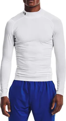 Produktbild von Under Armour HeatGear Mock Langarm-Baselayer-T-Shirt, Weiß S