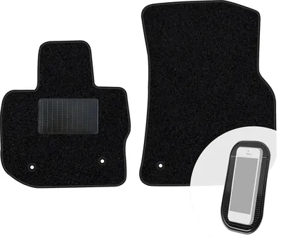 Produktbild von moto-MOLTICO Vorne Fußmatten Auto Velours Autoteppiche Schwarz Automatten Set 2-teilig passend für BMW 1er F40 ab 2019