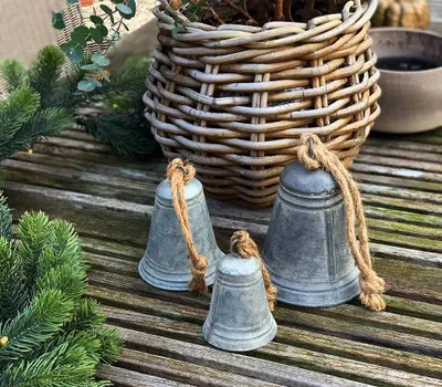Produktbild von Glocken-Set Zink Weihnachtsglocke 3 Stück Nikolaus Weihnachtsdeko