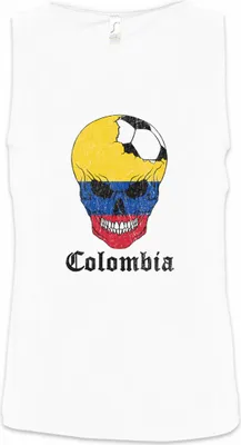 Produktbild von Urban Backwoods Colombia Football Comet, Ärmelloses T-Shirt, Farbe: Weiß, Größe: 5XL