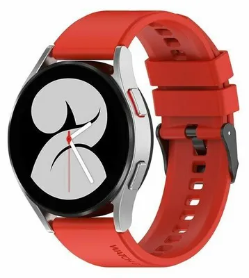 Produktbild von By Qubix passend für Garmin Venu / Sq / Sq2 / 2 plus - Silikon Schnalle Armband - Rot