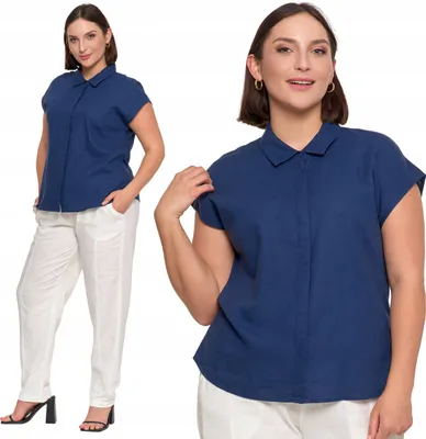 Produktbild von Moraj | Kurzarmbluse - Größe XL - Leinen - Leicht - Damenmode
