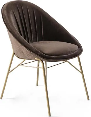 Immagine prodotto di Sedia da pranzo color marrone, design moderno, arredamento di alta qualità