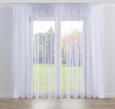 Produktbild von Dekoria Gardine mit Kräuselband, weiß, 300 x 245 cm